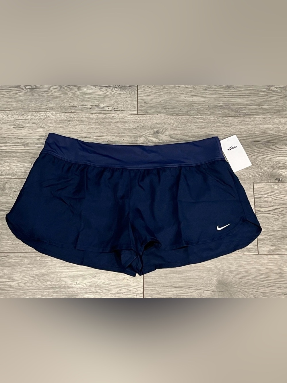 XL Womens NIKE Swim Essential Solid Element Boardshorts Shorts Navy Blue NWT $54